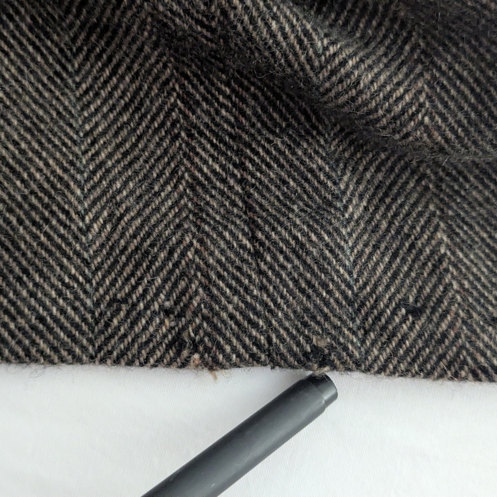 Ralph Lauren PURPLE Label 100% Cashmere Pencil Skirt Brown Herringbone Size 8 - Picture 11 of 16